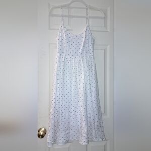 White Polka Dot Spaghetti Strap Dress
